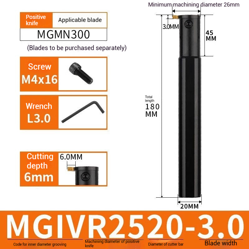 1024-CNC toolholder internal groove cutter MGIVR2016-2 internal groove toolholder lathe cut-off tool CNC lathe tool cutting tools Shandong Denso Pricision Tools Co.,Ltd.